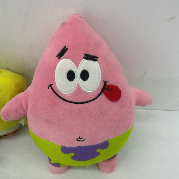 Nickelodeon Spongebob Patrick Plankton Green Stuffed Animal Plush Lot - Picture 2 of 10